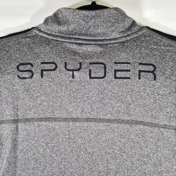 Spyder Active 1/4 Zip Pullover Mens XL Gray Stretch Athletic Performance ProWeb - Picture 8 of 11